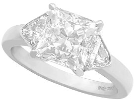 Certified Diamond Engagement Ring Princess Cut