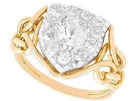 Rare Victorian Diamond Ring in Yellow Gold