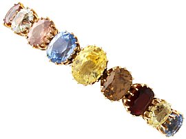 Antique Gold and Gemstone Bangle for Sale