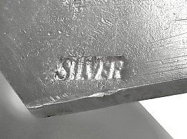 Chinese Silver Battleship Ornament engraving