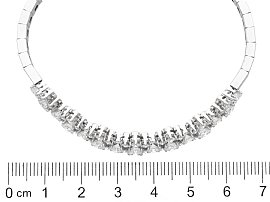 18k White Gold Diamond Bracelet ruler 