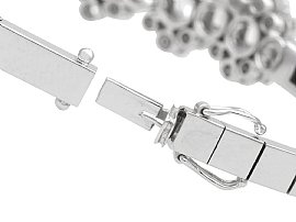 18k White Gold Diamond Bracelet open