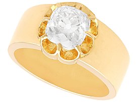 Yellow Gold Diamond Gents Ring