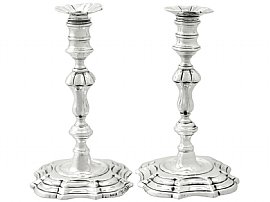Silver Victorian Taper Candlesticks