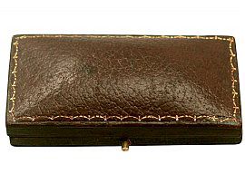 Victorian Gold Cane Brooch Box