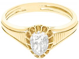 Yellow gold Victorian solitaire ring