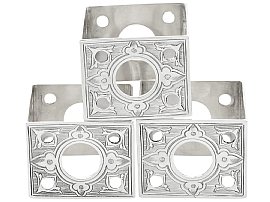 Sterling Silver Napkin Rings Set of Three - Antique Victorian