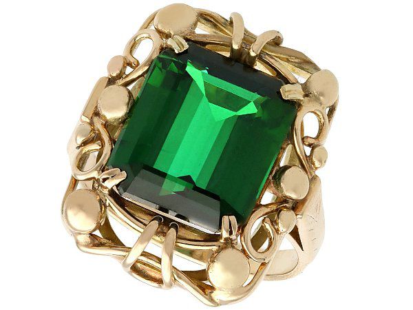 Vintage Green Tourmaline Ring