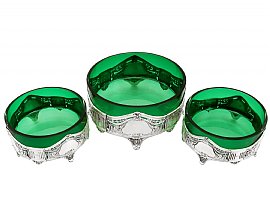 Antique Green Glass Dishes