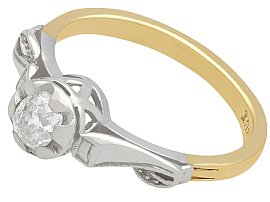 1930s Diamond Yellow Gold Engagement Ring