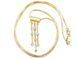 Gold Diamond Drop Pendant