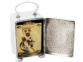 Sterling Silver Boudoir Clock