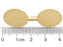 Vintage 9ct Gold Cufflinks Ruler