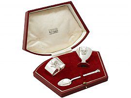 Silver Christening Set by R E Stone