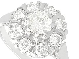 Vintage Diamond White Gold Cluster Ring