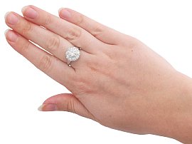 Wearing Diamond White Gold Cluster Ring