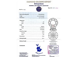 vintage diamond cluster ring certificate 
