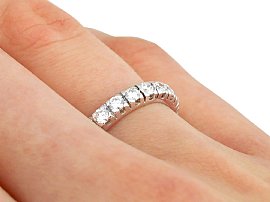 White Gold & Diamond Eternity Ring Wearing