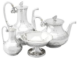Sterling Silver Four Piece Tea and Coffee Service - Aesthetic Style - Antique Victorian