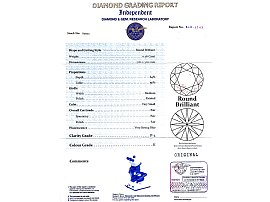 0.76 Carat Diamond Ring Certificate 
