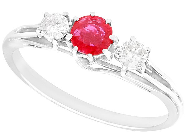 Small Ruby Trilogy Ring