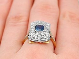 1920s Sapphire Ring Wearing
