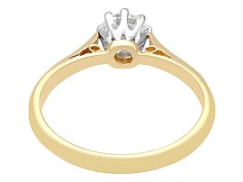 Claw Set Engagement Ring in Yellow Gold for Sale