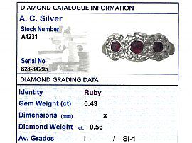 Antique Ruby and Diamond Ring Card