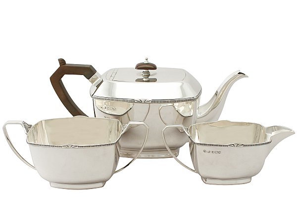Silver Art Deco Tea Set 