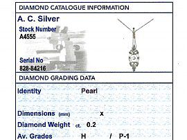 Diamond and Pearl Pendant Card