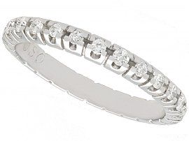 0.75ct Diamond and 14ct White Gold Full Eternity Ring - Vintage Circa 1960