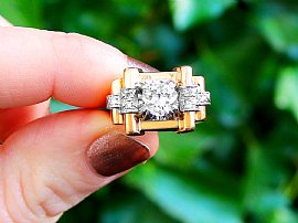 French Diamond Ring 