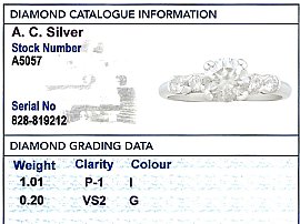  Vintage Diamond and Platinum Engagement Ring Grading