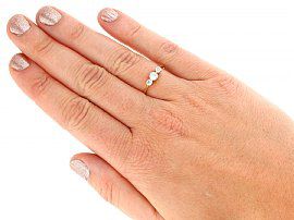 Diamond Trilogy Ring Antique Wearing