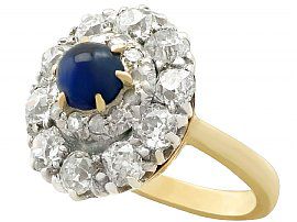 Antique Sapphire & Diamond Cocktail Ring