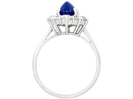 sapphire cluster ring with diamonds