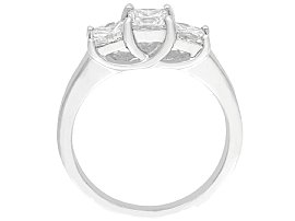 Princess Cut Trilogy Ring Wearing