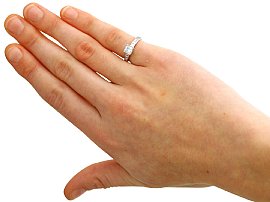 Platinum Princess Cut Diamond Solitaire Ring Wearing