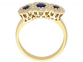 Sapphire and Diamond 18k Yellow Gold Ring