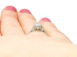  Vintage Solitaire Engagement Ring Wearing