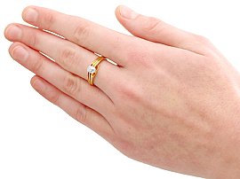 Yellow Gold Solitaire Wearing