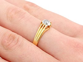 Yellow Gold Solitaire Wearing