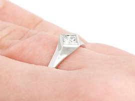 Princess Cut Diamond Solitaire Ring Close up
