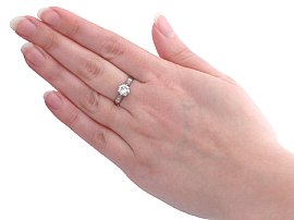 Vintage Solitaire Engagement Ring Wearing