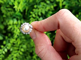 vintage pearl cocktail ring 