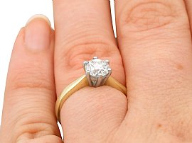 Yellow Gold Solitaire Ring Certificate  