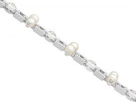 Diamond Bracelet with Pearls