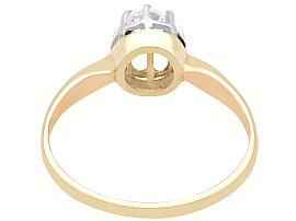 mixed gold diamond solitaire ring