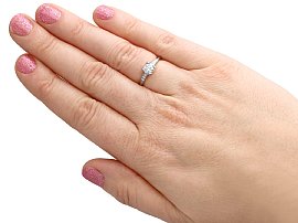 claw set diamond ring wearing