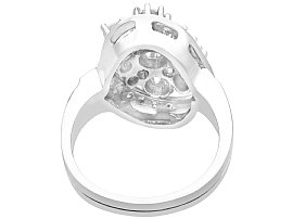 14ct white gold diamond cluster ring